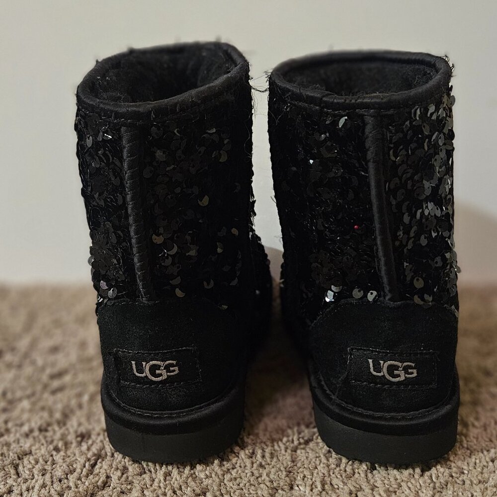Kids' Classic Short Chunky Sequin Boot - Picture 3 of 5